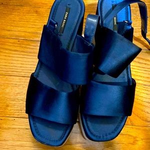 Navy Blue Platform sandals